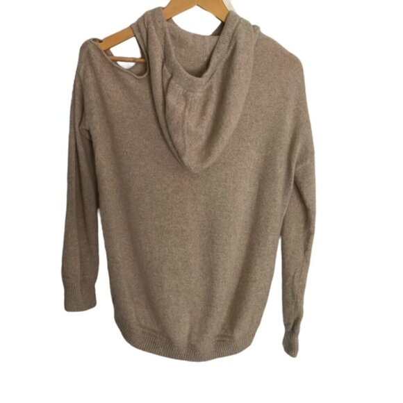 Minnie Rose Cashmere Cold Shoulder Sweater Medium - Picture 5 of 6